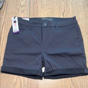 Parasuco Black Jean Shorts with Rolled Hem